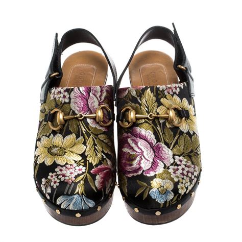 Gucci Amstel Jacquard Clogs Shoes 